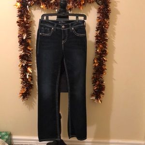 DARK BLUE SILVER JEANS.